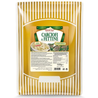 Artišokai pjaustyti griežinėliais, Per Pizza, DEMETRA, 1,5 kg / 1,2 kg